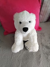 Build-A-Bear Workshop Playful Polar Bear White Plush Soft Toy Approx 11" 