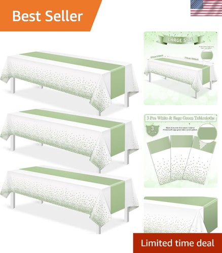 3pcs sage green - and, white
