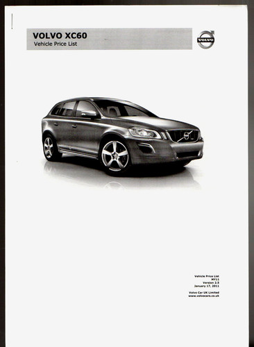 Volvo xc60 specifications 2011 - specifications,