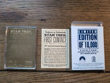 1996 Star Trek First Contact 23 Karat Gold Limited Edition Trading Card No 3621