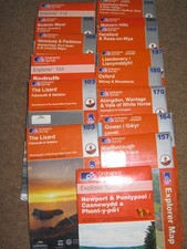 OS Ordnance Survey  Explorer maps - assorted editions - very good condition
