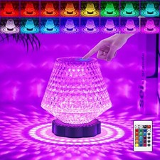 RGB LED Crystal Table Lamp