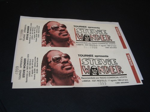Stevie wonder tickets glued - 2,