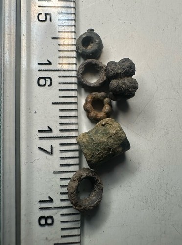 Ancient silver beads 200bce - ancient,