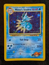 Misty's Seadra - 9/132 - Gym Heroes - Prerelease Holo Promo - Pokemon Card