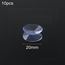10x Clear Double Sided Suction Cup Plastic Non-slip Sucker Pads For Glass Table