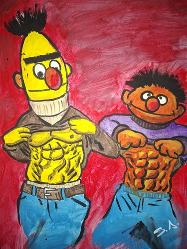 Pop art bert ernie - &, abs