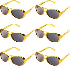 6pcs Gold Elvis Glasses Gold