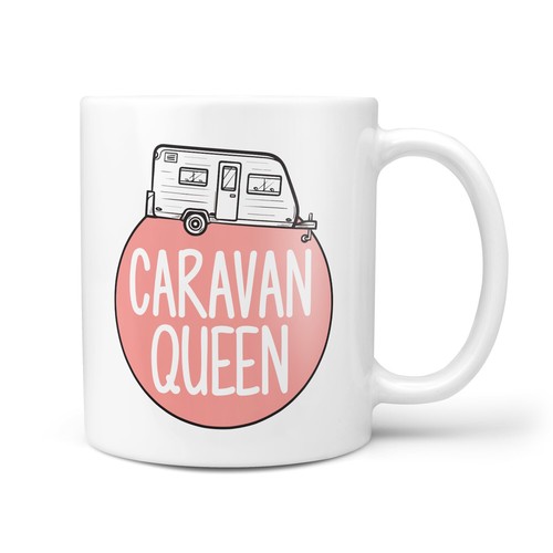 Caravan queen gift mug - caravan,