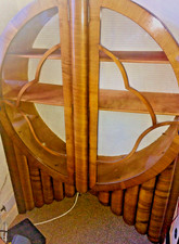 Genuine  Art Deco  Period  "ROCKET"  Design  Display Cabinet