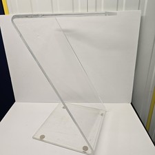 Z-Shaped Acrylic Podium  Clear Lectern Stand  Modern Design  Used  UK Seller