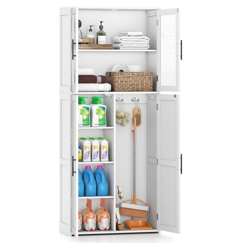 Gymax broom closet - broom, storage