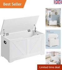 Beautifully Designed Farmhouse Storage Bench - Large Capacity & Easy to Assemble