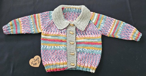 Hand knitted child cardigan - hand,