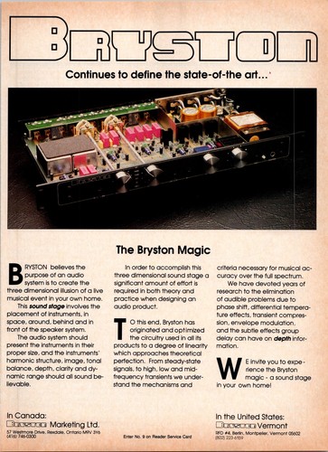 1988 bryston sound - sound, stage