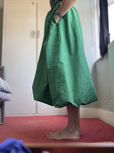 Zara green balloon hem - green, midi