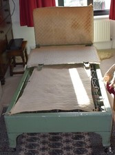 1940'S CC41 UTILITY FLOTON SINGLE AVIATOR BED MADE FROM WAR SURPLUS ALUMINIUM .