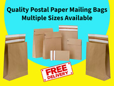 Paper Mailing Bags Eco Shipping Kraft 110gsm Envelopes Peel Seal Security Strip