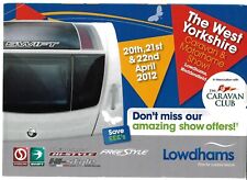 Swift Caravans & Motorhomes Show 2012 UK Market Foldout Mailer Brochure Lowdhams