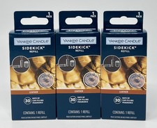 3 YANKEE CANDLE LEATHER