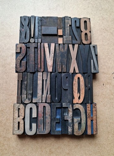 Vintage wooden letterpress - vintage,