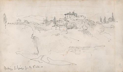Antique pencil drawing - drawing,