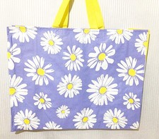 Reusable Shopping Bag For Life Daisy Flowers Theme Wipe Clean Fun Gift Bag