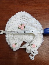 White Handmade Baby Bonnet