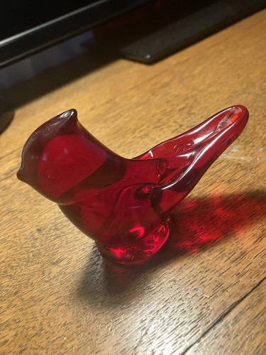 Red cardinal love art glass - love,