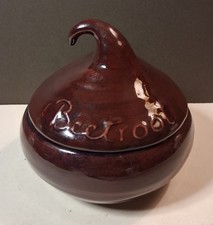 Vintage Beetroot Lidded Pot
