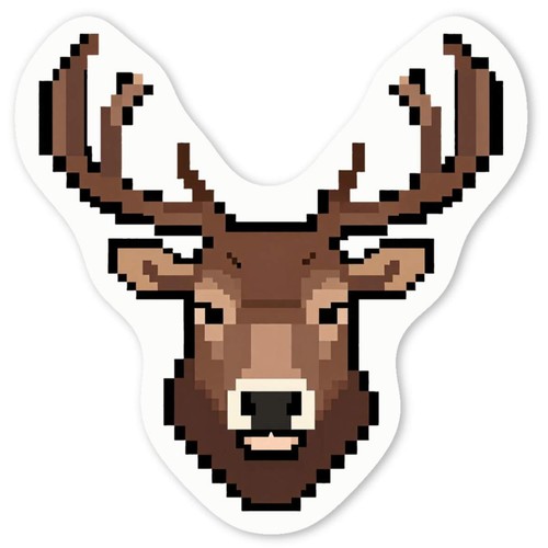 Retro game style stag - 'retro,