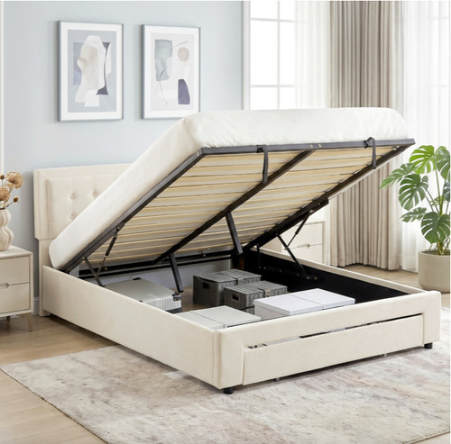 Double bed frame storage - double,