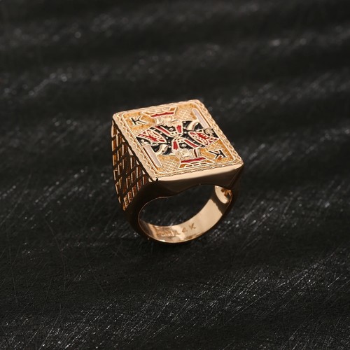 Men 18k gold king playing - king,