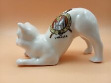 Crested China - SWANSEA Crest - Manx Cat - Unmarked.