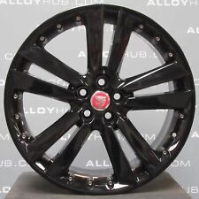 GENUINE JAGUAR XF KALIMNOS GLOSS BLACK 20" INCH ALLOY WHEELS SET X4 8.5J ET49