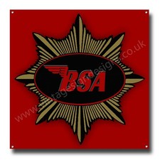 BSA STAR LOGO 12" X 12" METAL