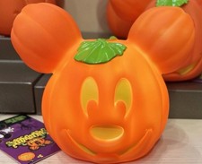 Disney Parks 2025 Halloween Minnie & Mickey  Light Up 5" Pumpkin Jack-O-Lantern