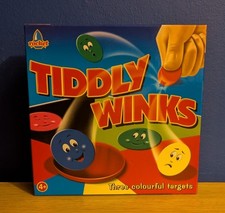 Tiddlywinks Game Three Colourful Targets Rocket 4+ 6 Players Instructions inside