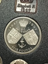 1997 Elizabeth II - PROOF £5 Five Pound Golden Wedding Coin - Mintage 80,748