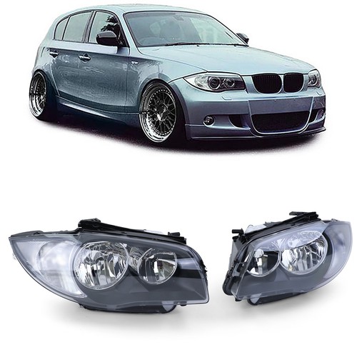 Clear glass headlights black - clear,