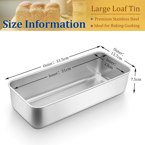 3lb loaf tin - tin,, stainless