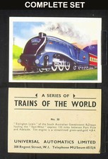 TRAINS OF THE WORLD UNIVERSAL AUTOMATICS Trade Cards 1958 Set X30 GOOD CONDITION