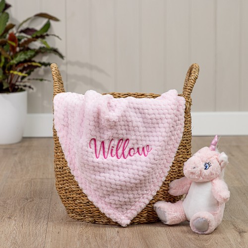 Personalised baby waffle wrap - personalised,