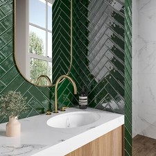 Subway Brick Flat Green Metro