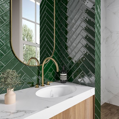 Subway brick flat green - subway,