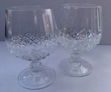 Brandy glasses cognac crystal 2x  hobnail Design With Golf Ball Stem Snifters