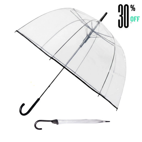 Large clear dome umbrella - large,