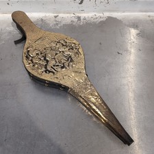 VINTAGE BRASS & WOOD & SUEDE