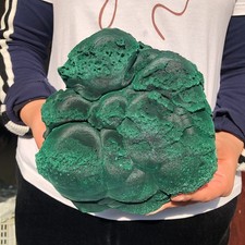 9LB Natural glossy malachite