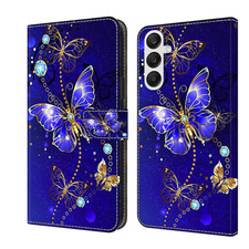 Luxury Butterfly Card Wallet Case For Various Phone Flip Stand Cover Women Girls